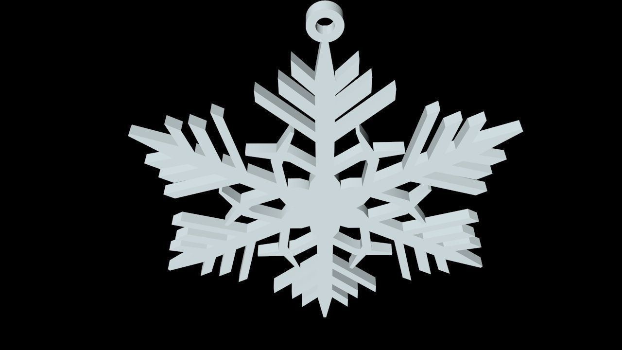 snowflake 3D print model_6