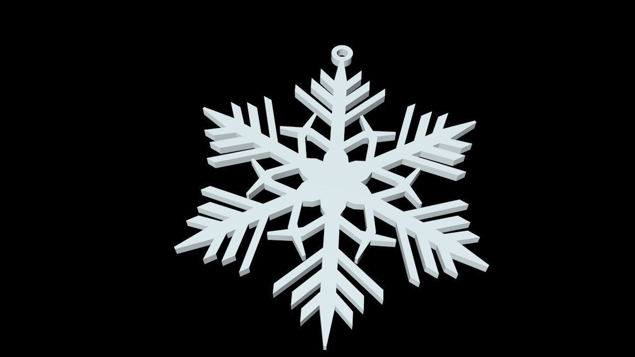 snowflake 3D print model_7