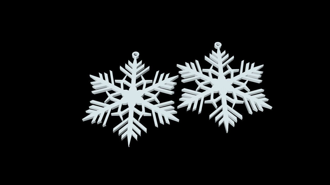 snowflake 3D print model_2