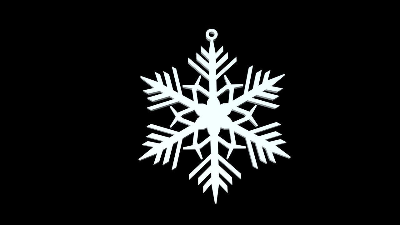 snowflake 3D print model_8