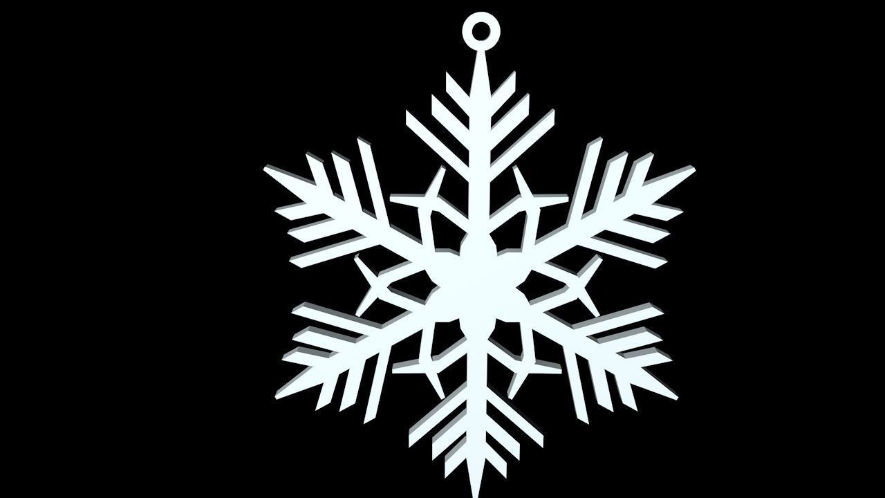 snowflake 3D print model_5