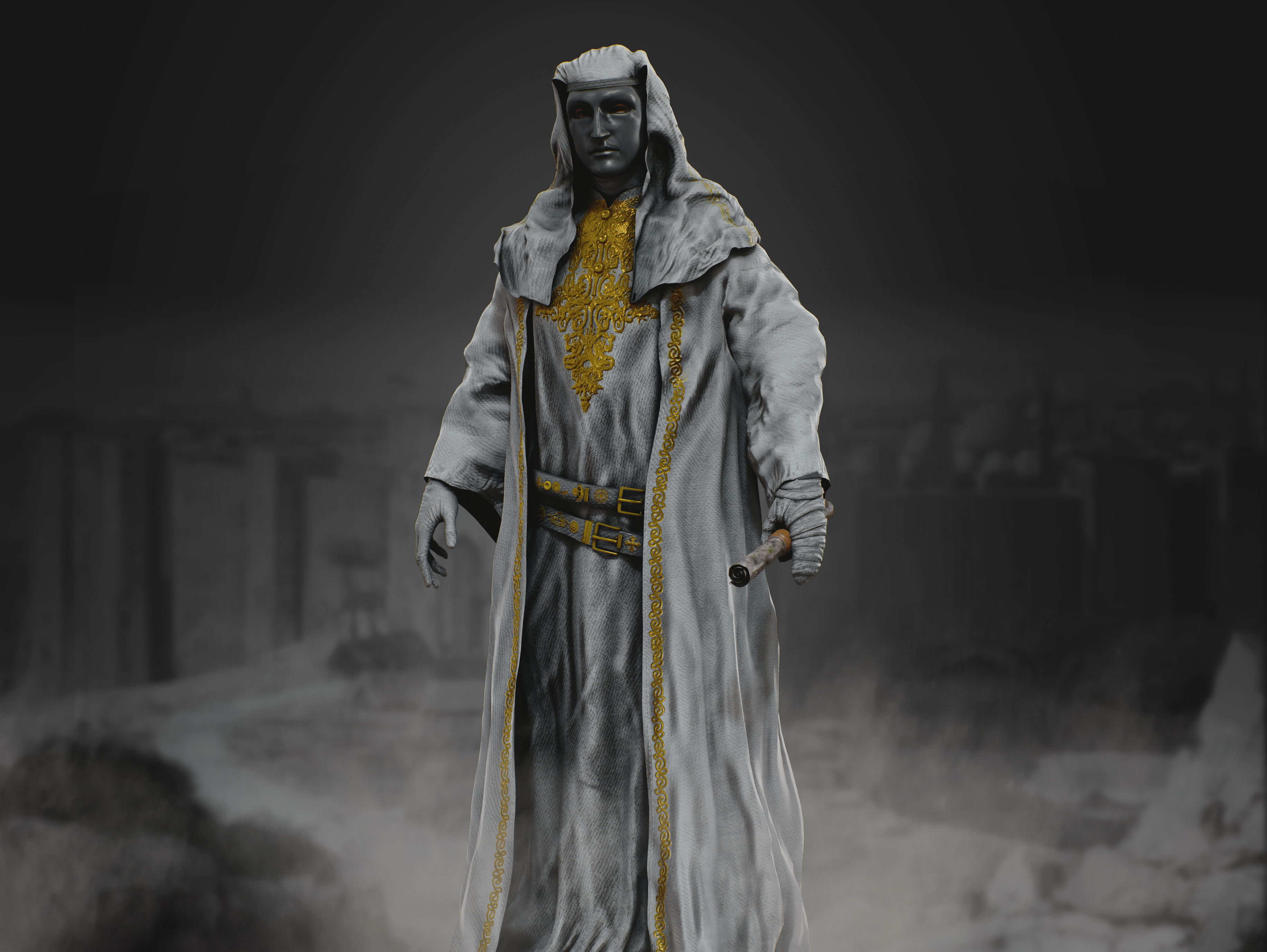 King Baldwin IV Low-poly 3D model_9