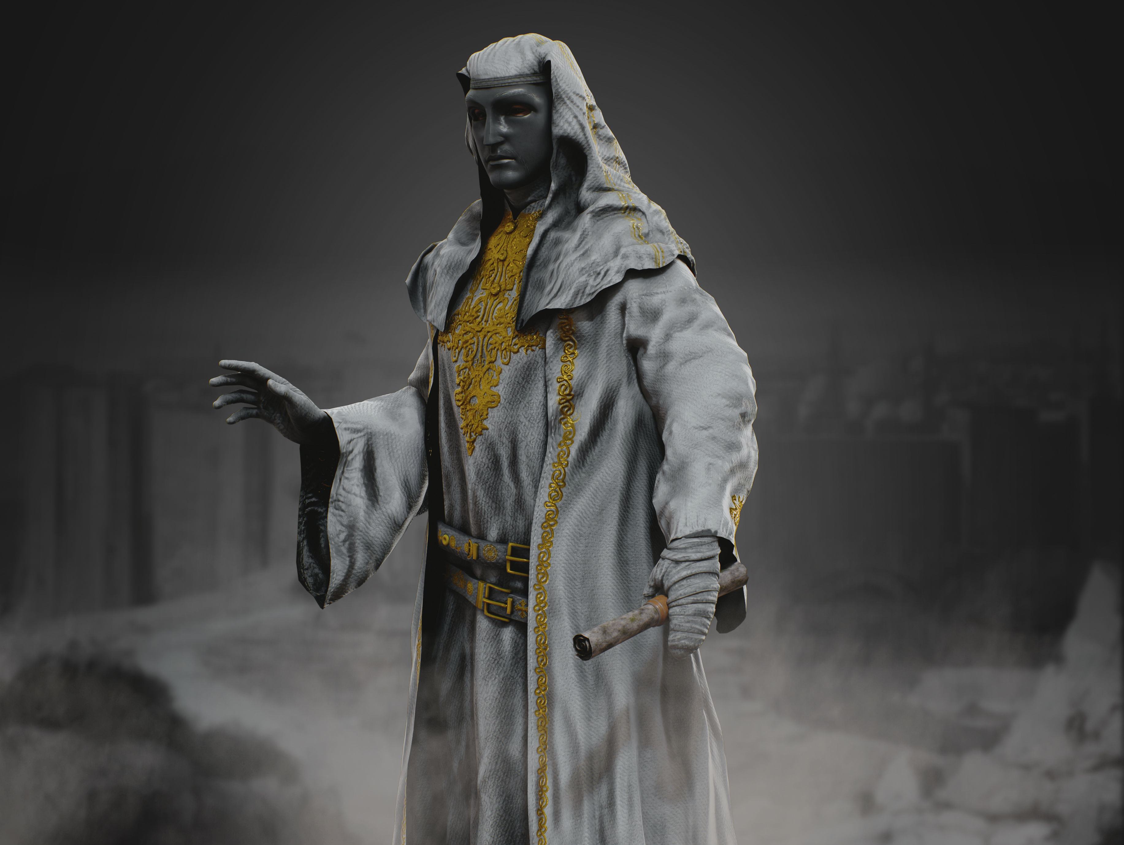 King Baldwin IV Low-poly 3D model_6