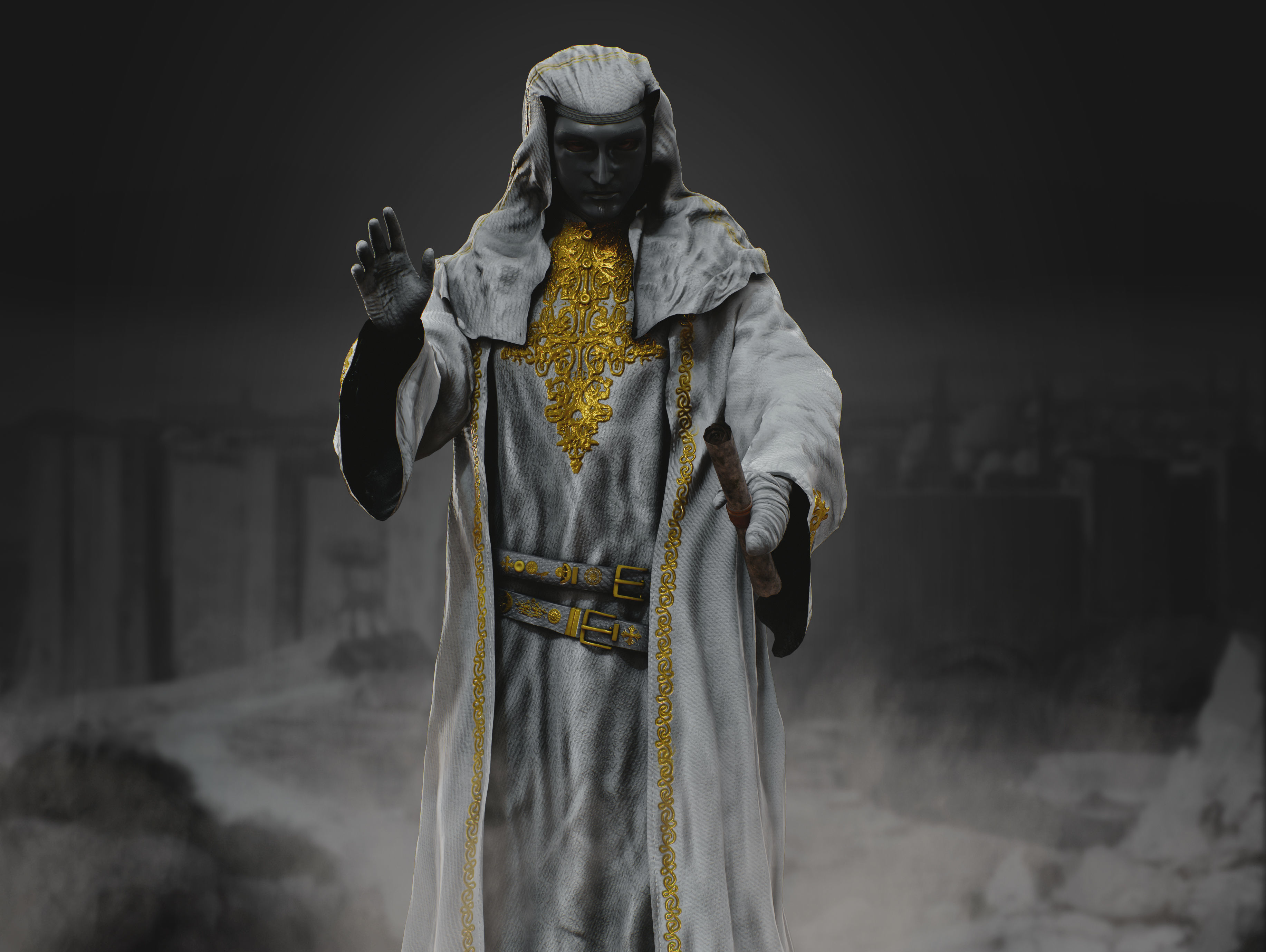 King Baldwin IV Low-poly 3D model_5