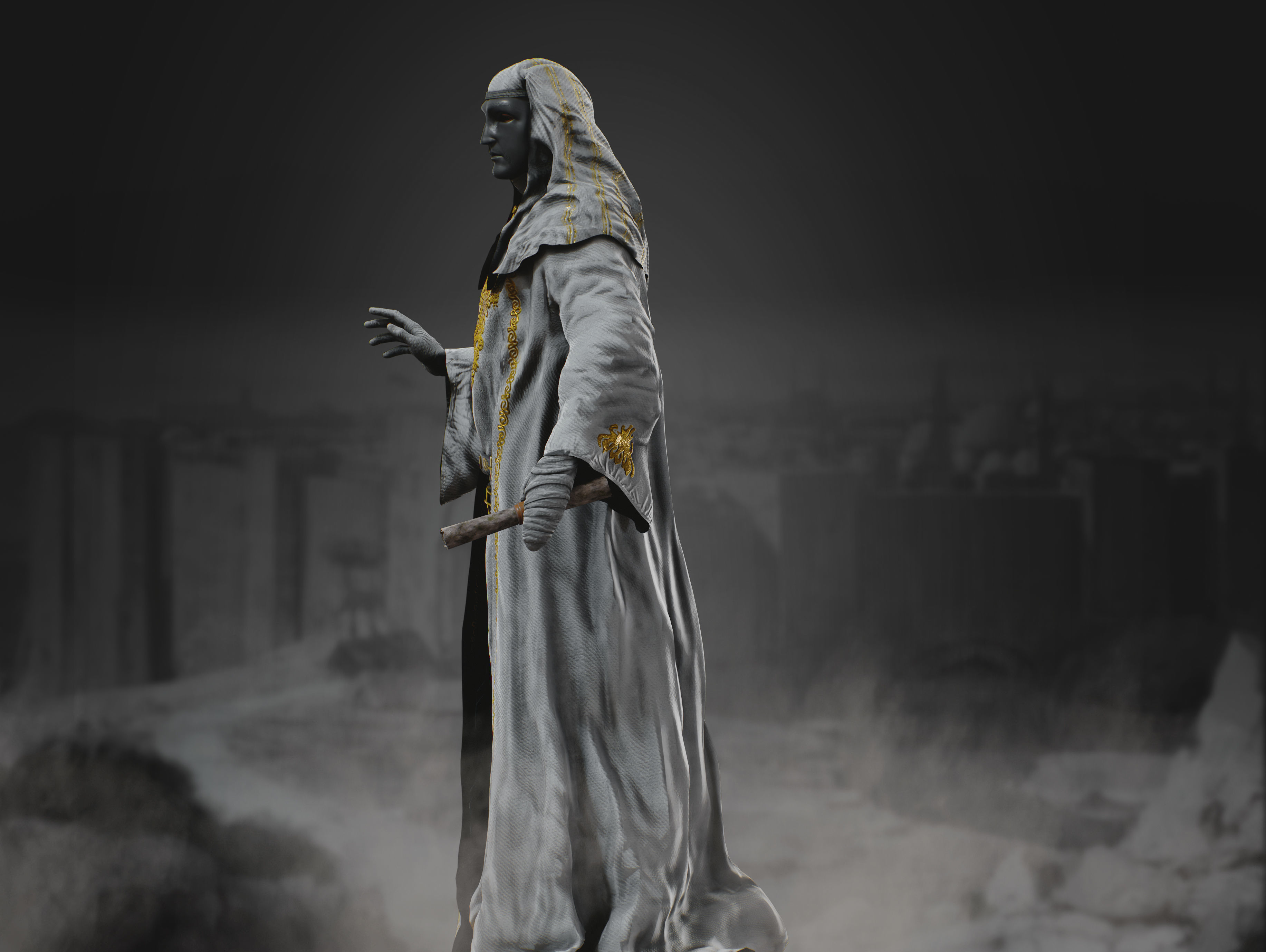 King Baldwin IV Low-poly 3D model_4