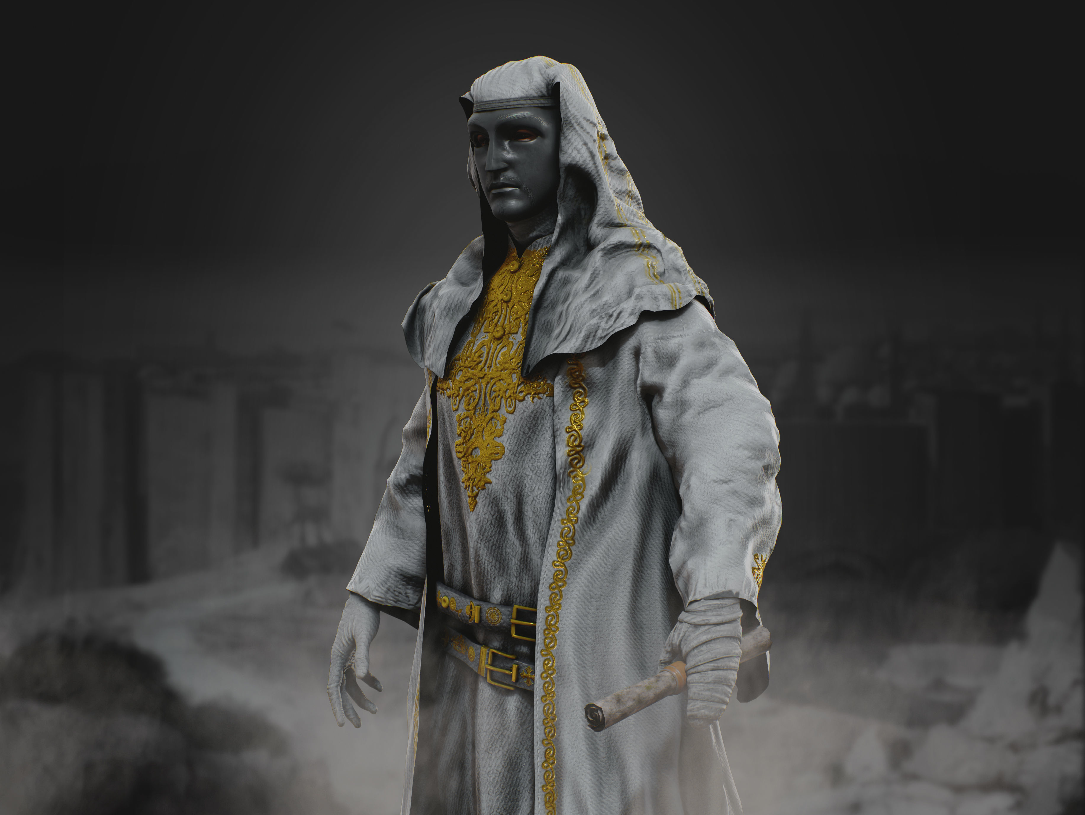 King Baldwin IV Low-poly 3D model_11