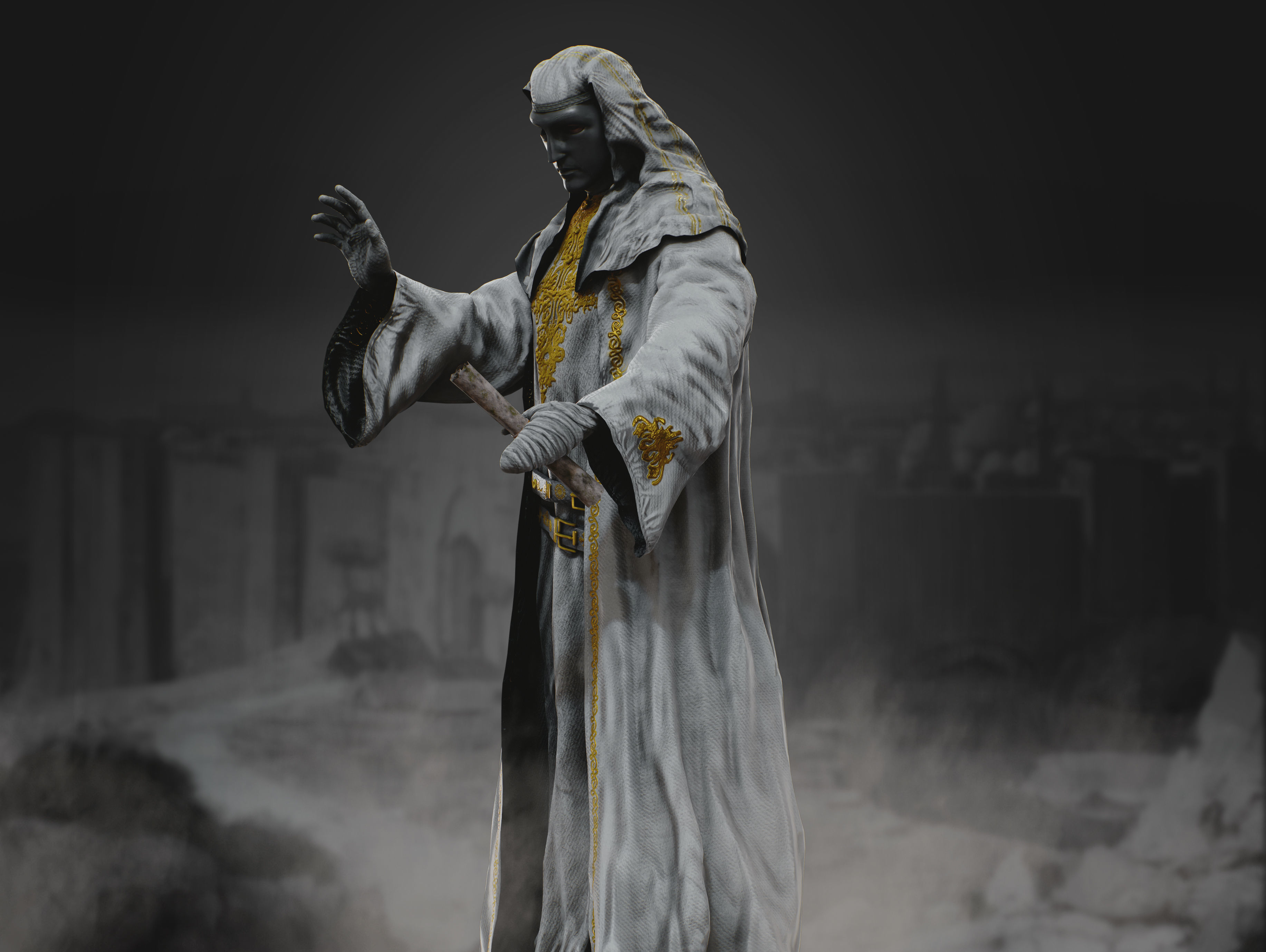 King Baldwin IV Low-poly 3D model_10