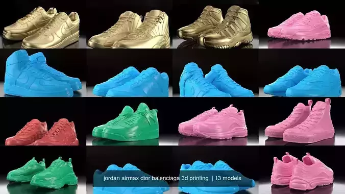  jordan airmax dior balenciaga 3d printing  3D Model Collection