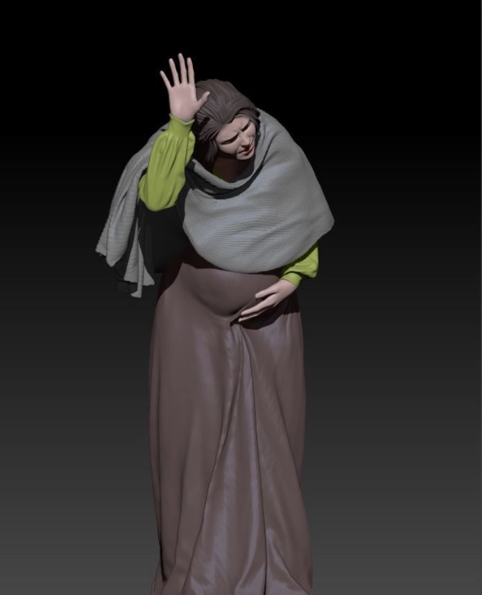 man asks for help for woman who is about to give birth 3D print model_6