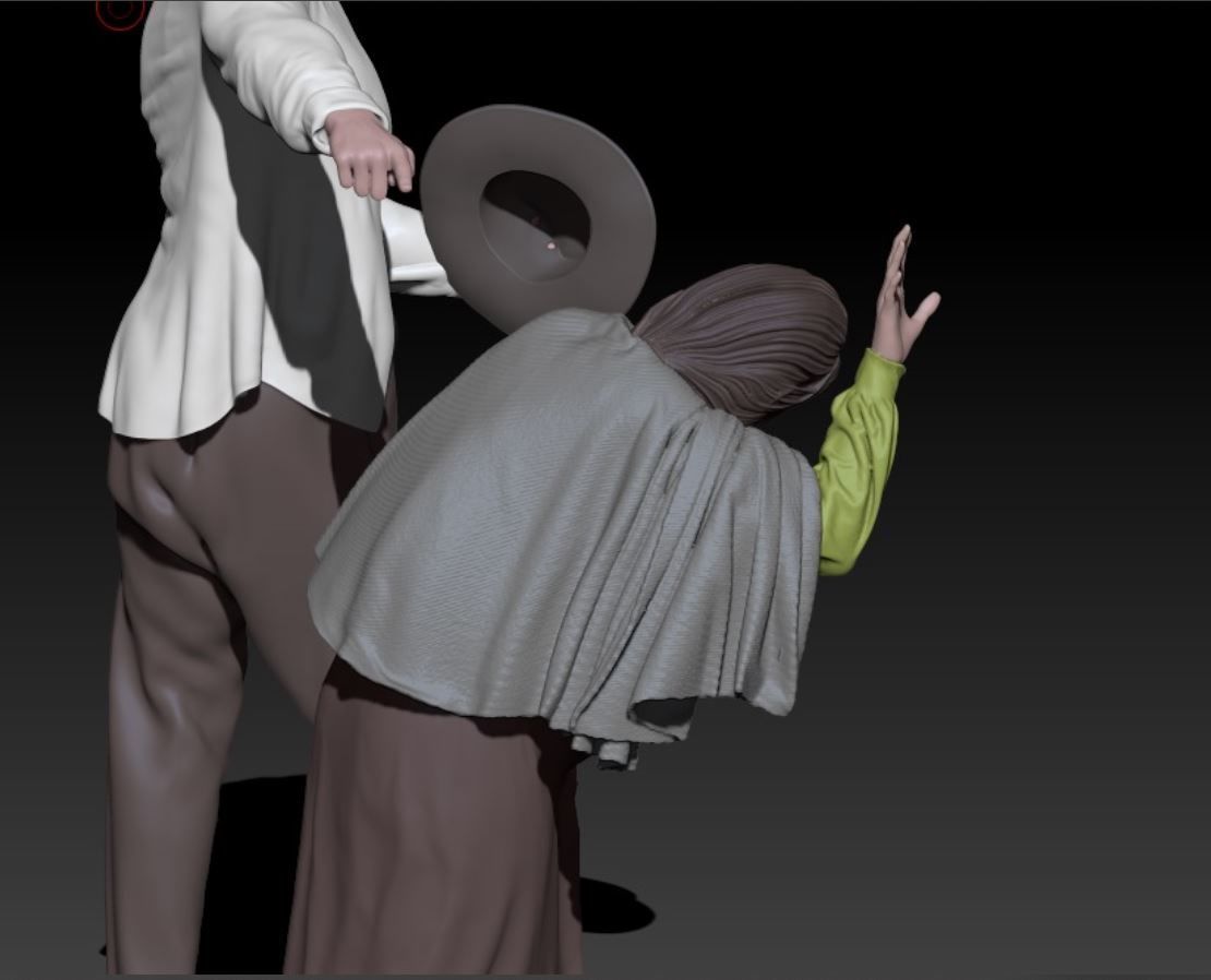 man asks for help for woman who is about to give birth 3D print model_5