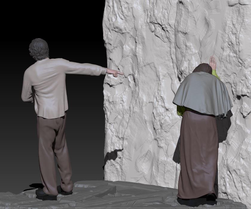 man asks for help for woman who is about to give birth 3D print model_2