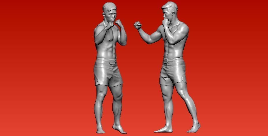 Boxing and martial arts player model - 3D print 3D print model_1