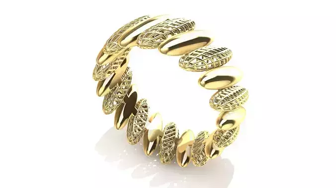 Direct Casting Ring Turkie Texture 3D print model