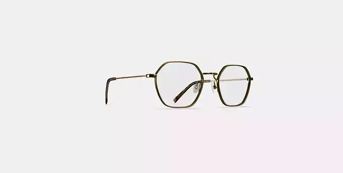 Keiko Eyeglasses in Polished Gold