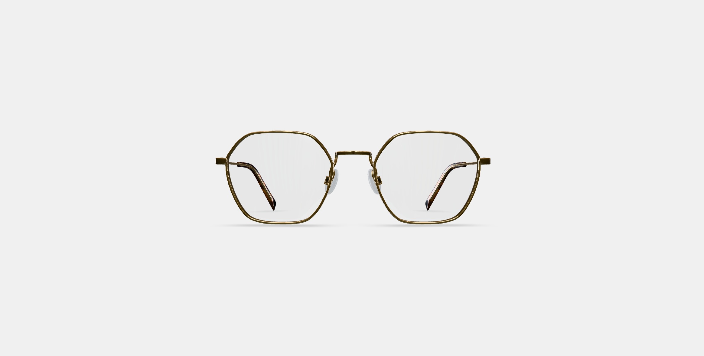 Keiko Eyeglasses in Polished Gold 3D model_10