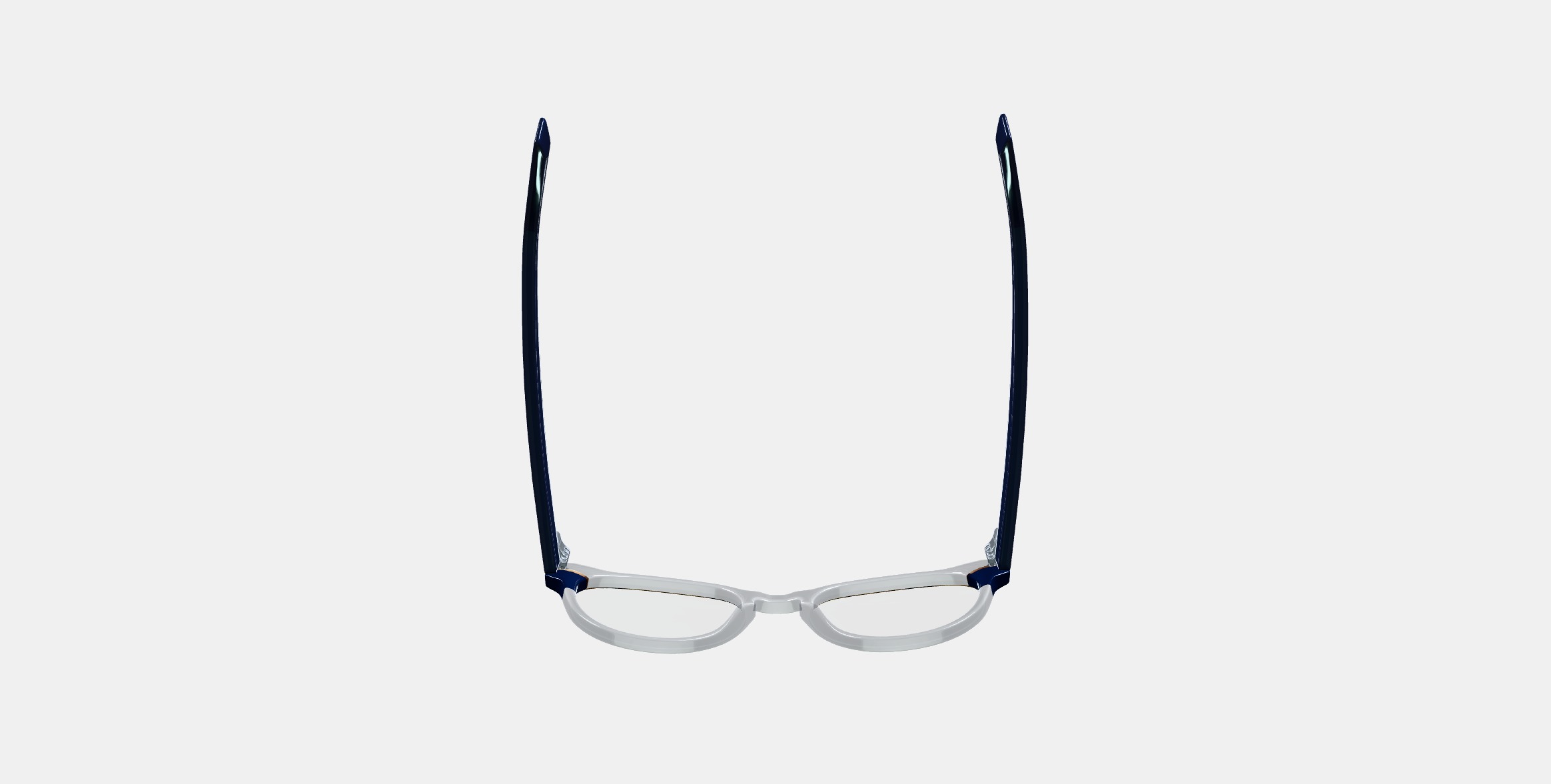Percey Eyeglasses in Crystal with Oak Barrel and Blue Bay 3D model_6