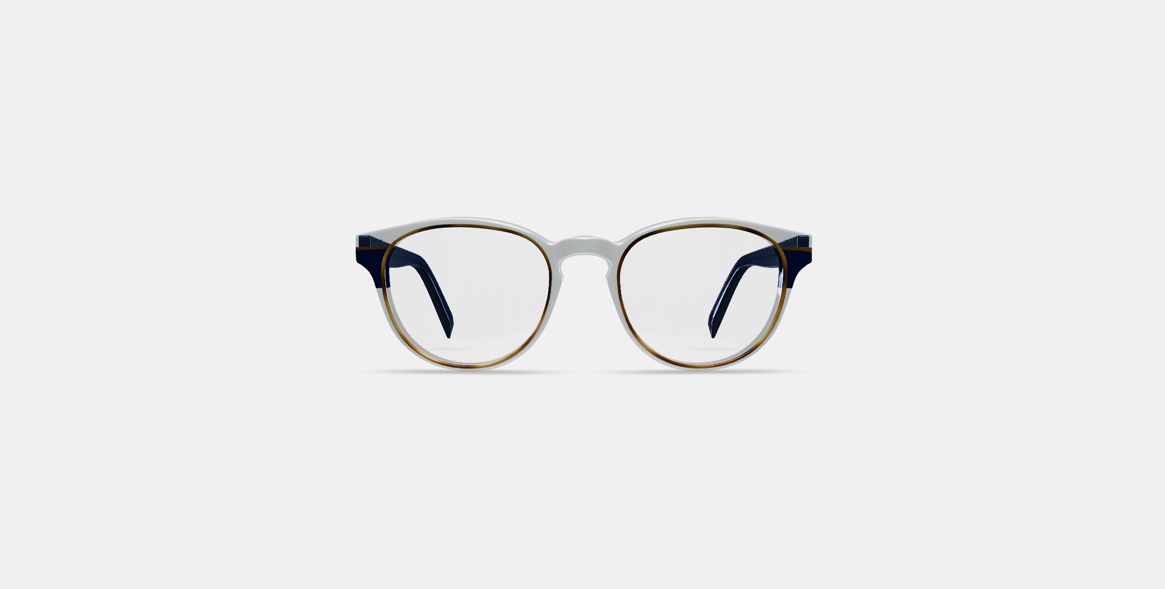 Percey Eyeglasses in Crystal with Oak Barrel and Blue Bay 3D model_10