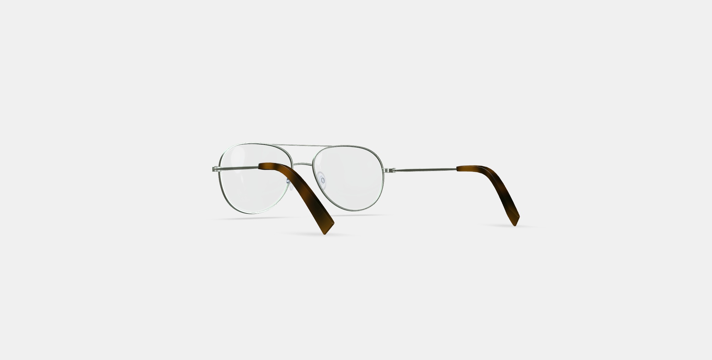 York Eyeglasses in Polished Silver 3D model_16