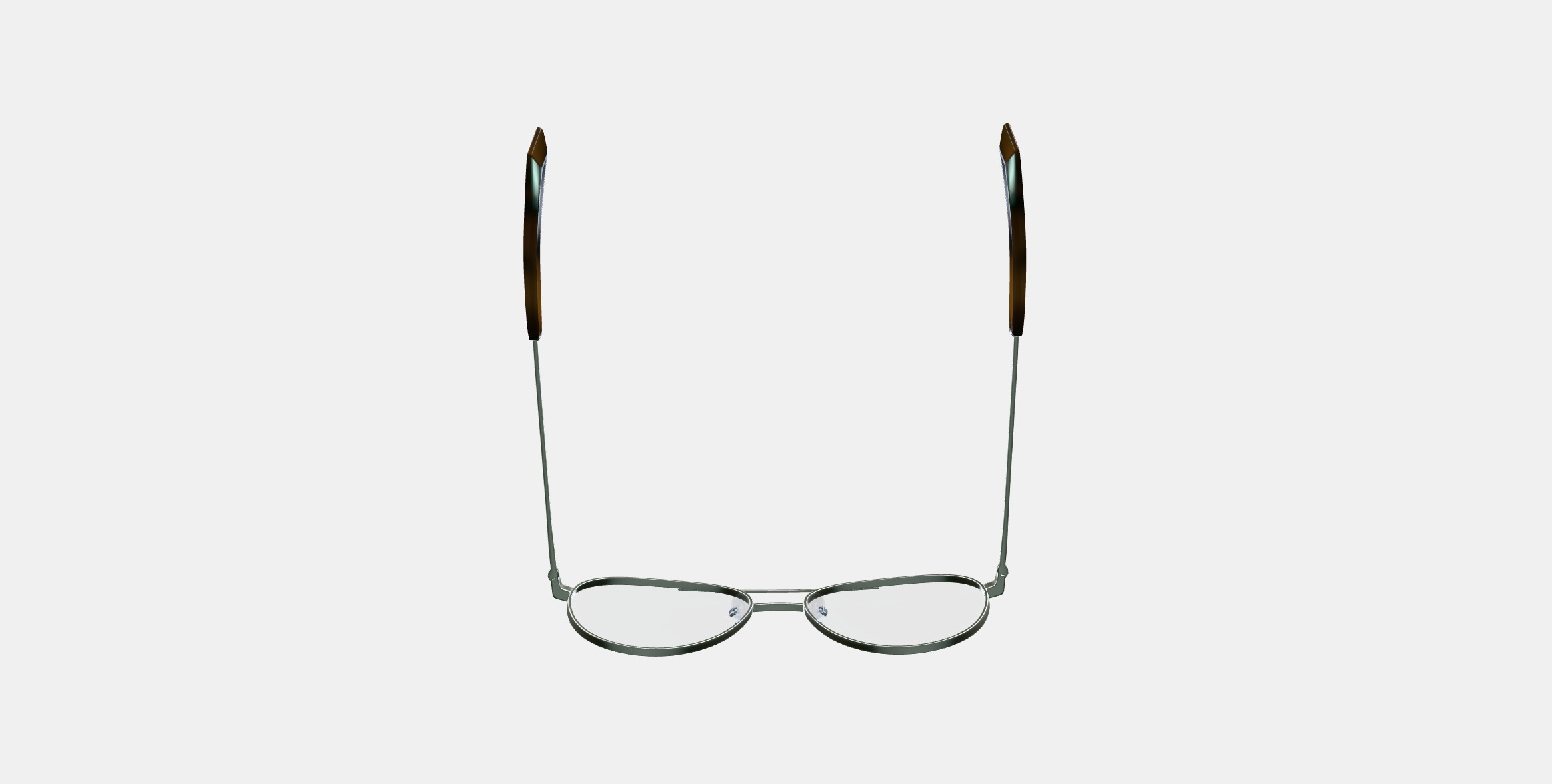 York Eyeglasses in Polished Silver 3D model_7
