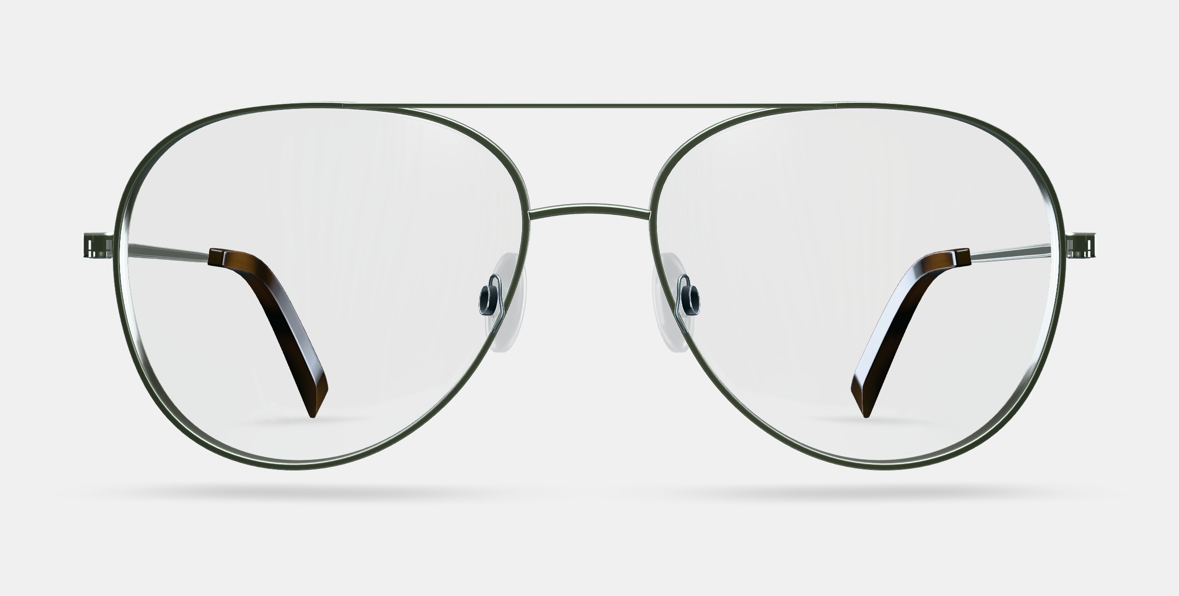 York Eyeglasses in Polished Silver 3D model_11