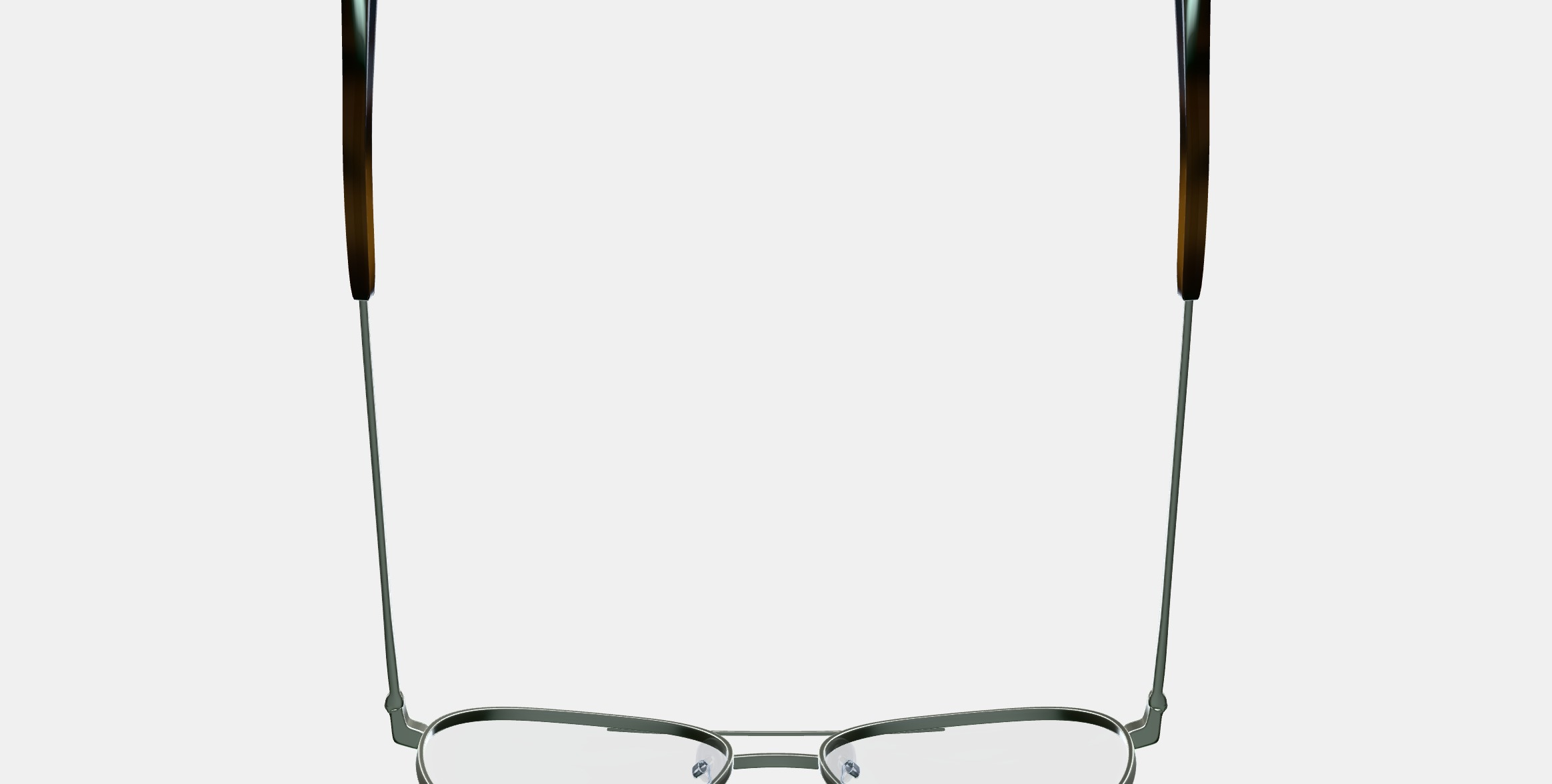 York Eyeglasses in Polished Silver 3D model_8