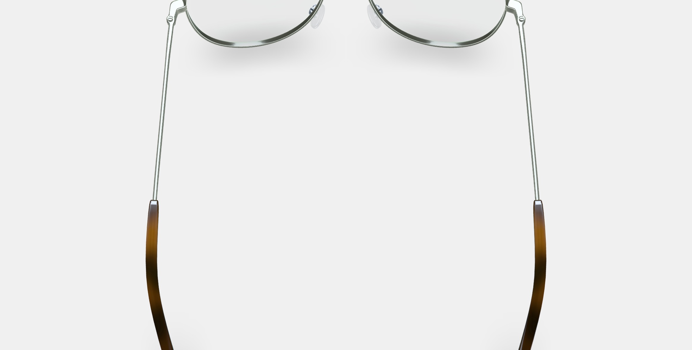 York Eyeglasses in Polished Silver 3D model_4