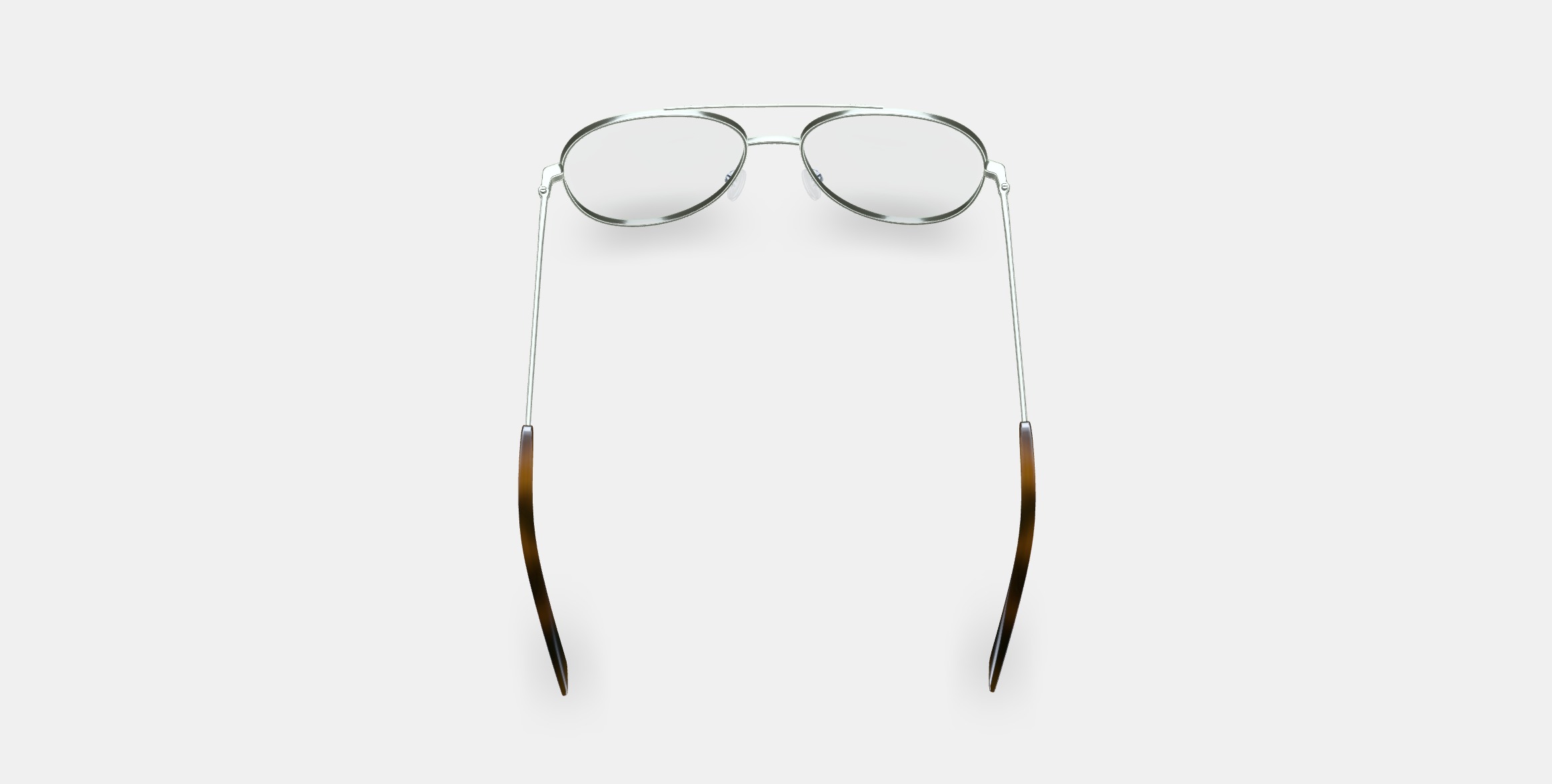 York Eyeglasses in Polished Silver 3D model_3