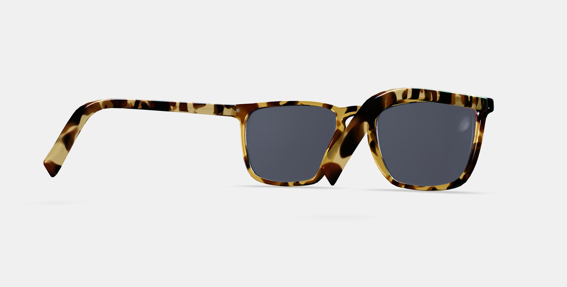 Sutton Sunglasses in Walnut Tortoise 3D model_6