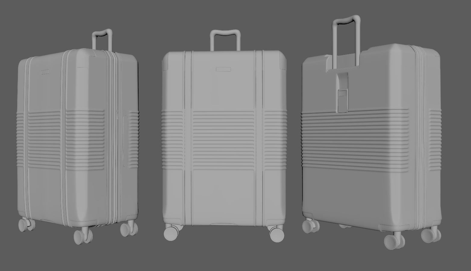 Suitcase Low-poly 3D model_10