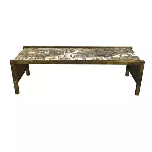  Spring  Bronze Cocktail Table Signed Philip   Kelvin Laverne 3D model