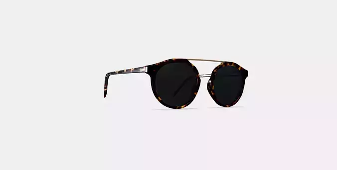 Cooper Sunglasses in Black Oak Tortoise with Polished Gold