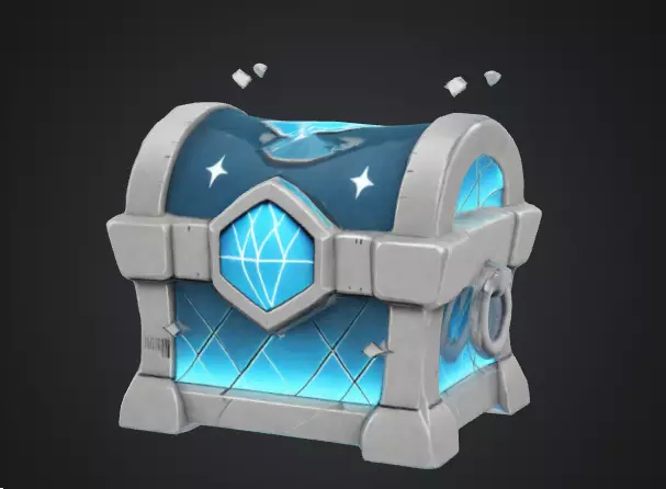 game diamond chest free Free low-poly 3D model