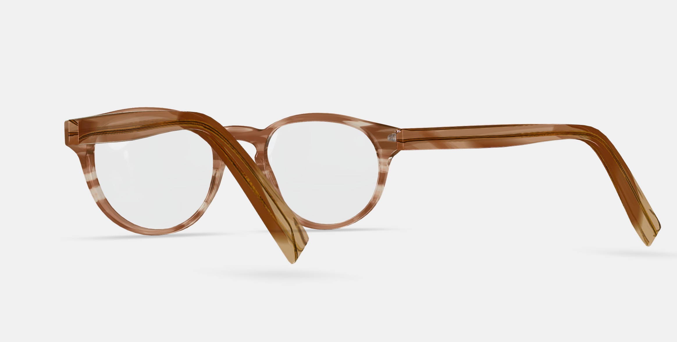Percey Eyeglasses in Chestnut Crystal 3D model_2