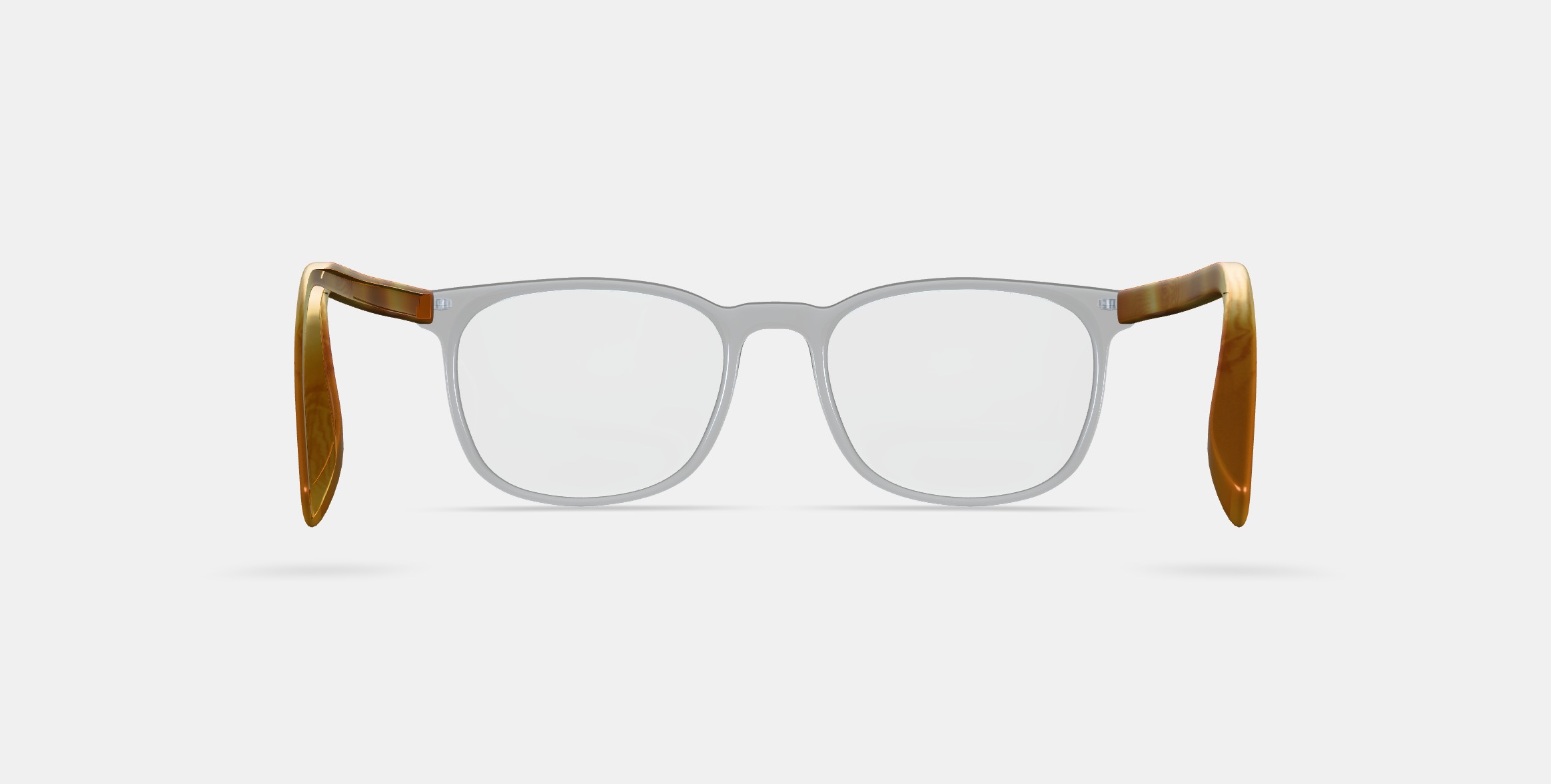 Bodie Eyeglasses in Crystal with English Oak 3D model_15