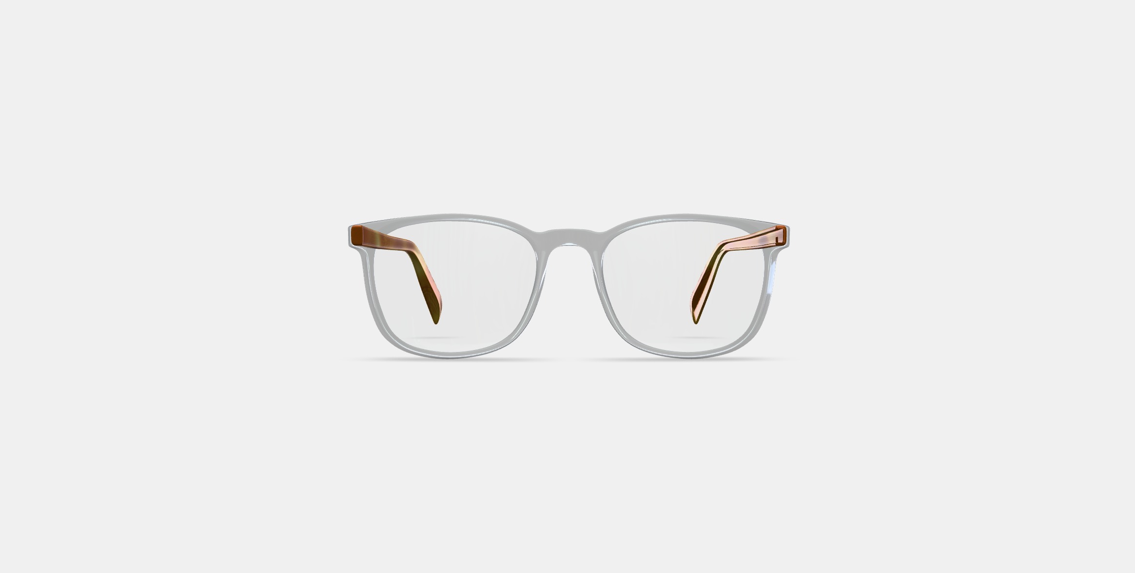 Bodie Eyeglasses in Crystal with English Oak 3D model_10