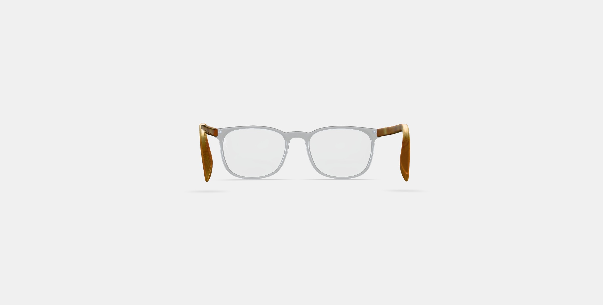 Bodie Eyeglasses in Crystal with English Oak 3D model_14