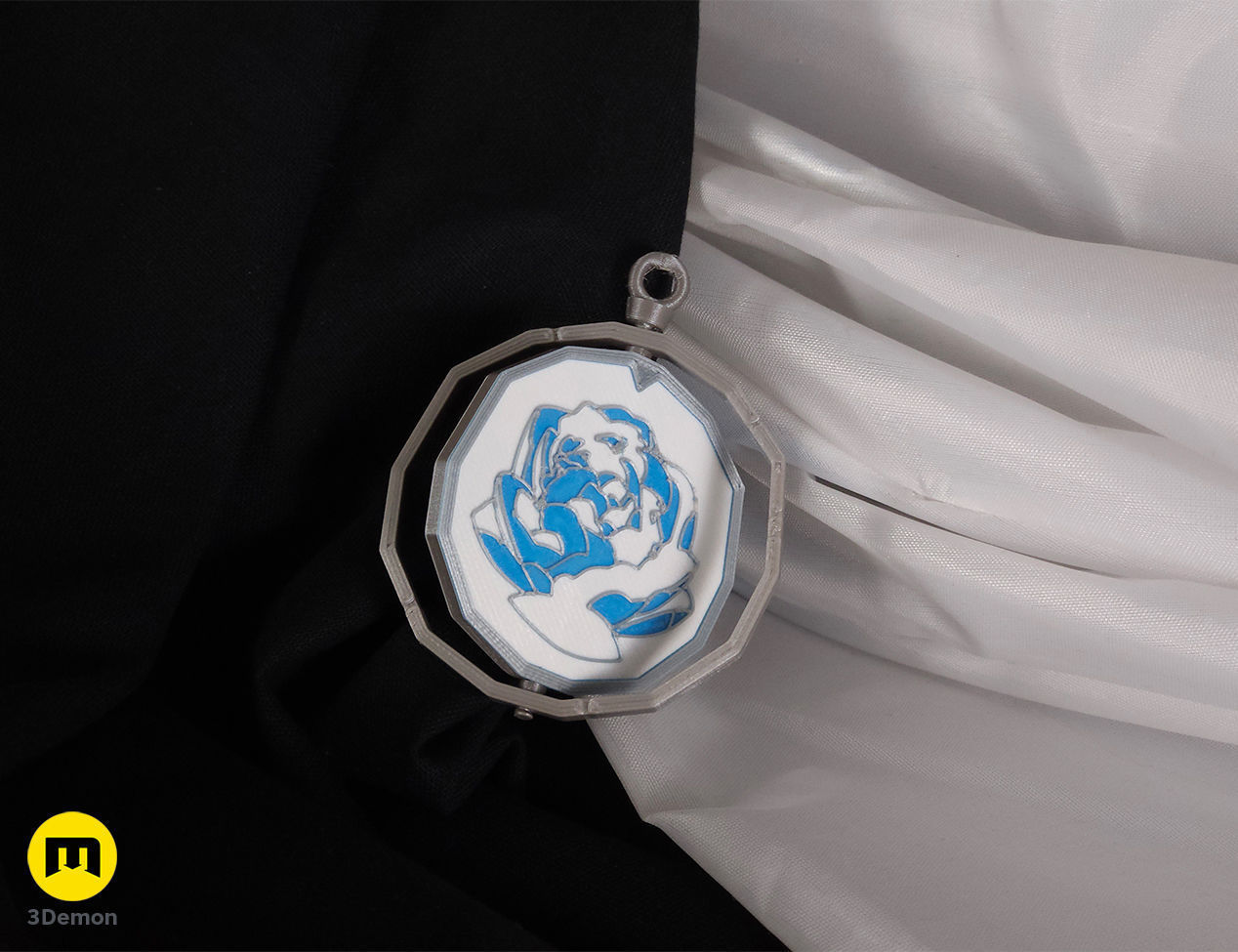 Arcane Blue Rose - Powder and Ekko Pendant 3D print model_3