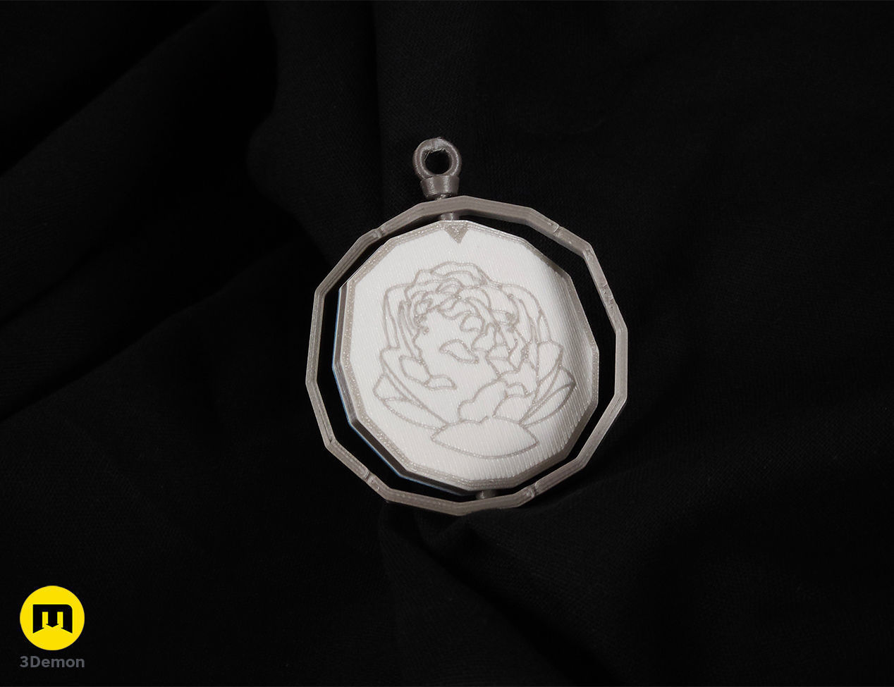 Arcane Blue Rose - Powder and Ekko Pendant 3D print model_2