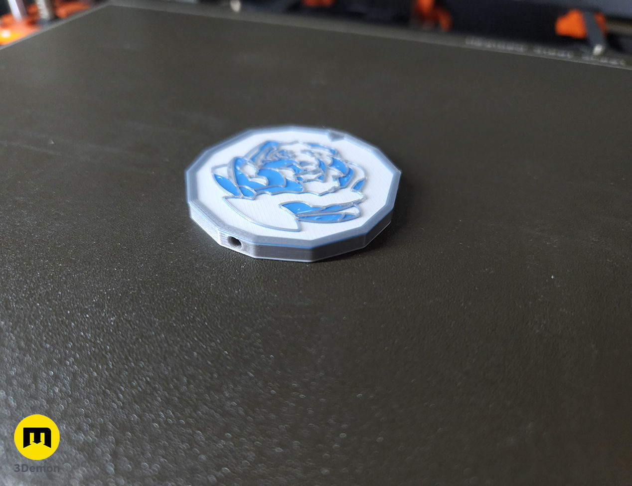Arcane Blue Rose - Powder and Ekko Pendant 3D print model_8