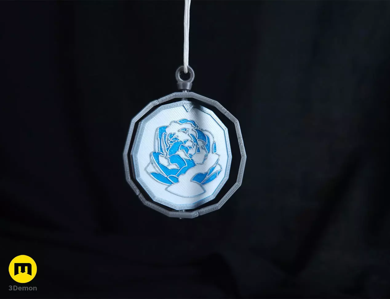 Arcane Blue Rose - Powder and Ekko Pendant 3D print model_0