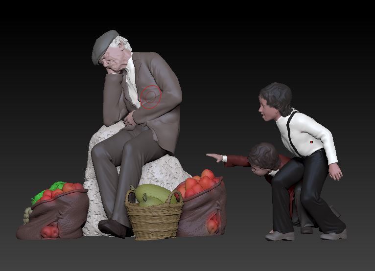 sleeping man and thieves version 2 3D print model_3