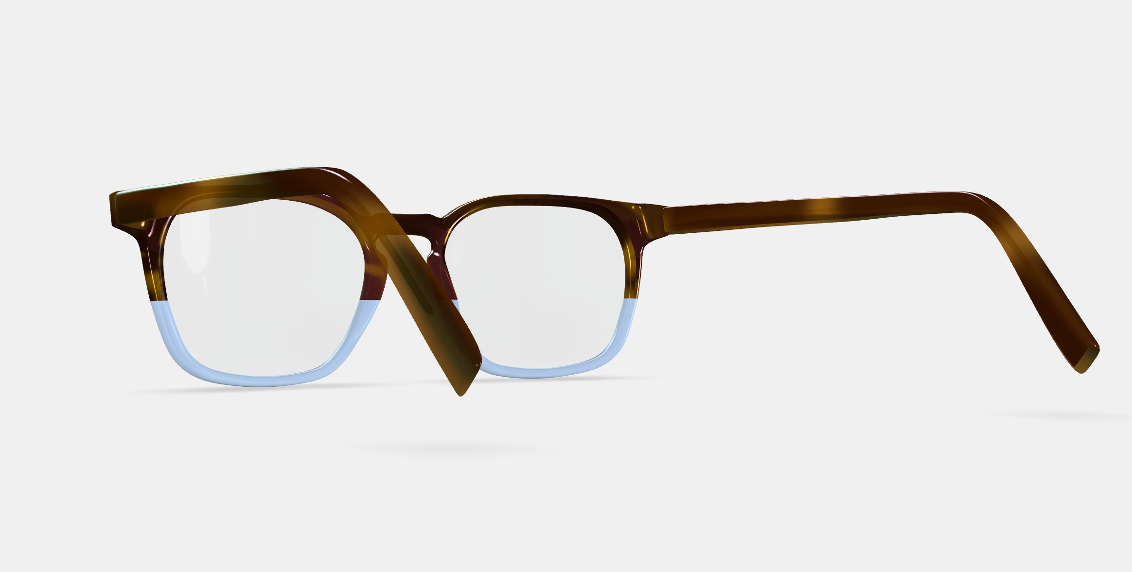 Santiago Eyeglasses in Hudson Blue Fade 3D model_4