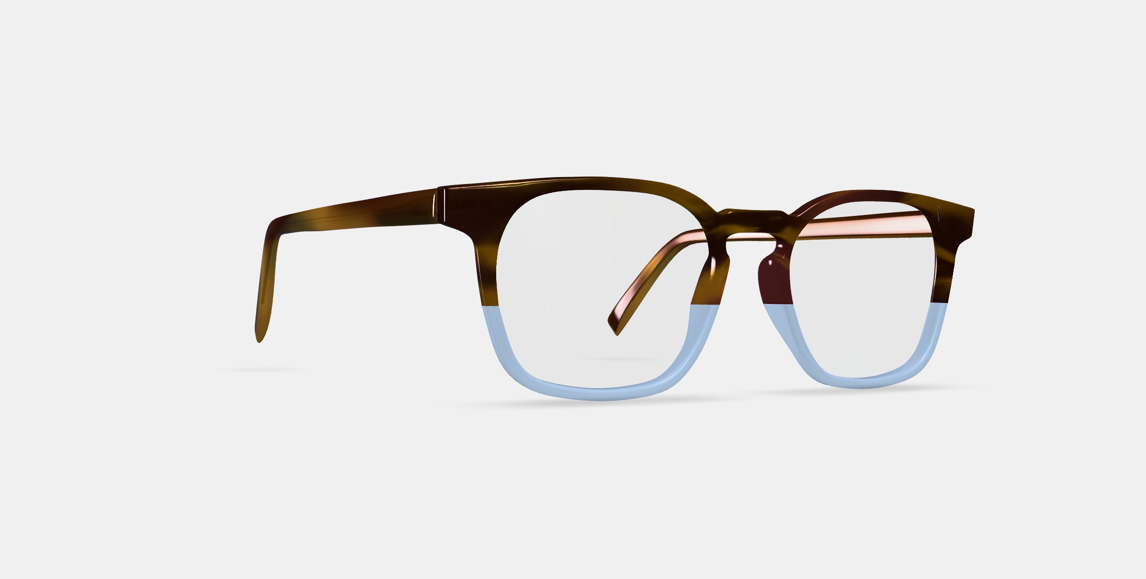 Santiago Eyeglasses in Hudson Blue Fade 3D model_9