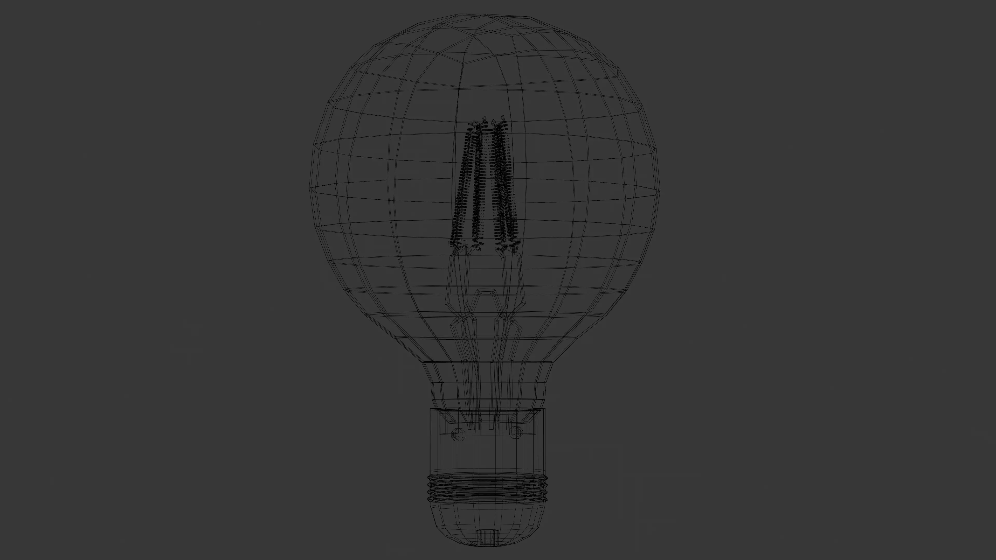 Pack of Three Lightbulbs Low-poly 3D model_7