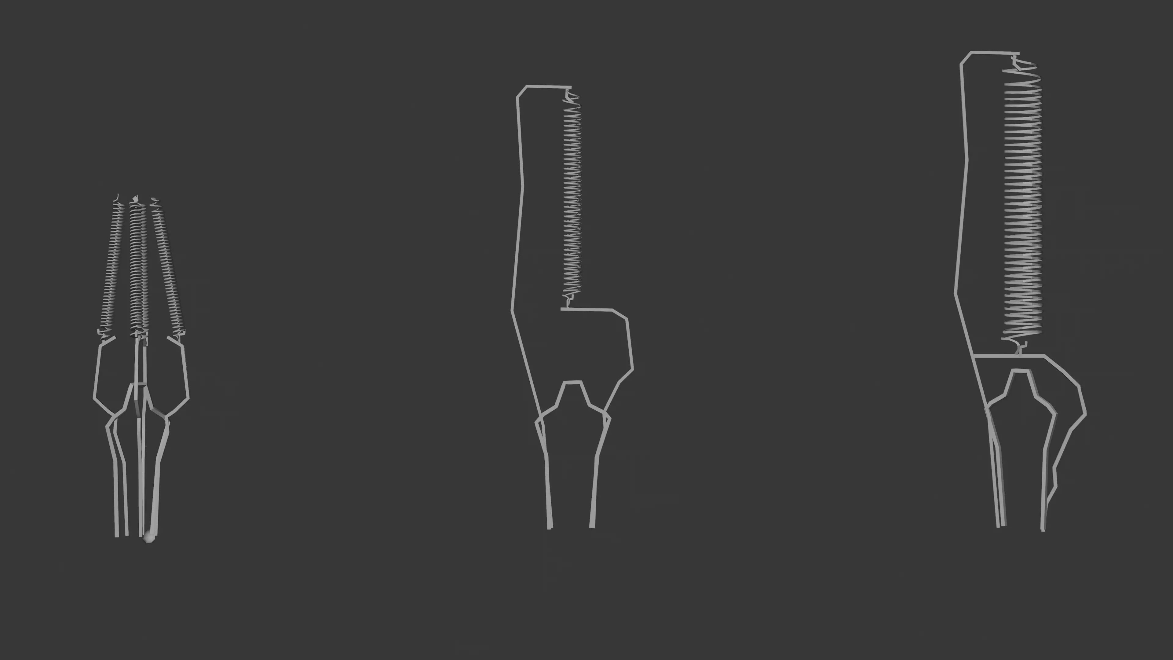 Pack of Three Lightbulbs Low-poly 3D model_2