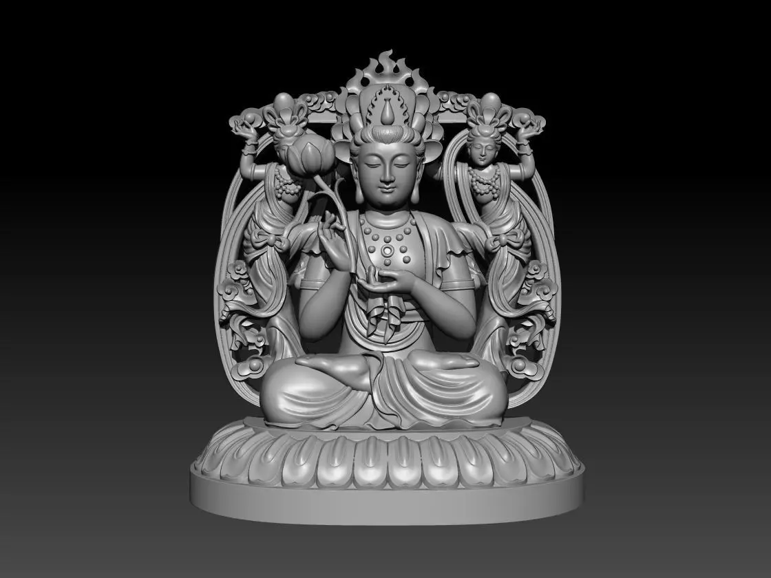 Guardian Buddha Statues 03 3D print model_0