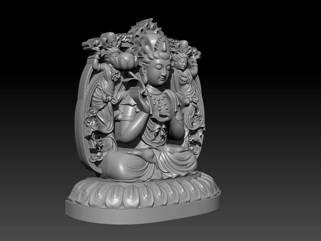 Guardian Buddha Statues 03 3D print model_1