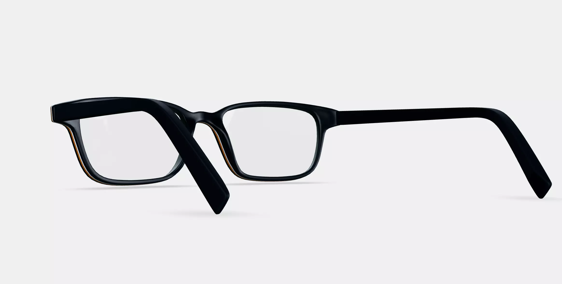 Crane Low Bridge Fit Eyeglasses in Black Matte Eclipse 3D model_0