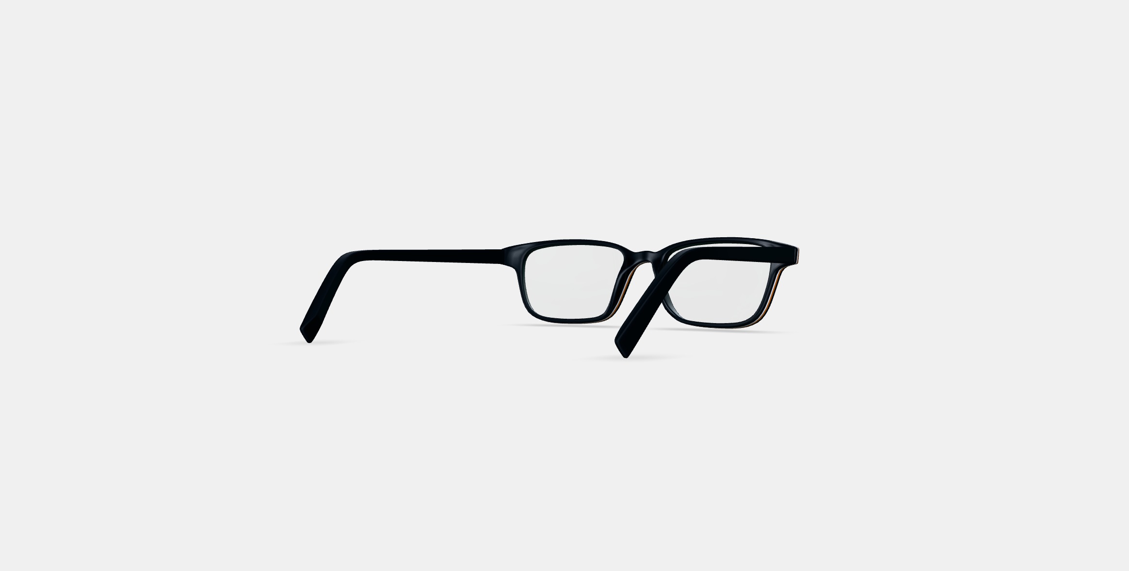Crane Low Bridge Fit Eyeglasses in Black Matte Eclipse 3D model_5
