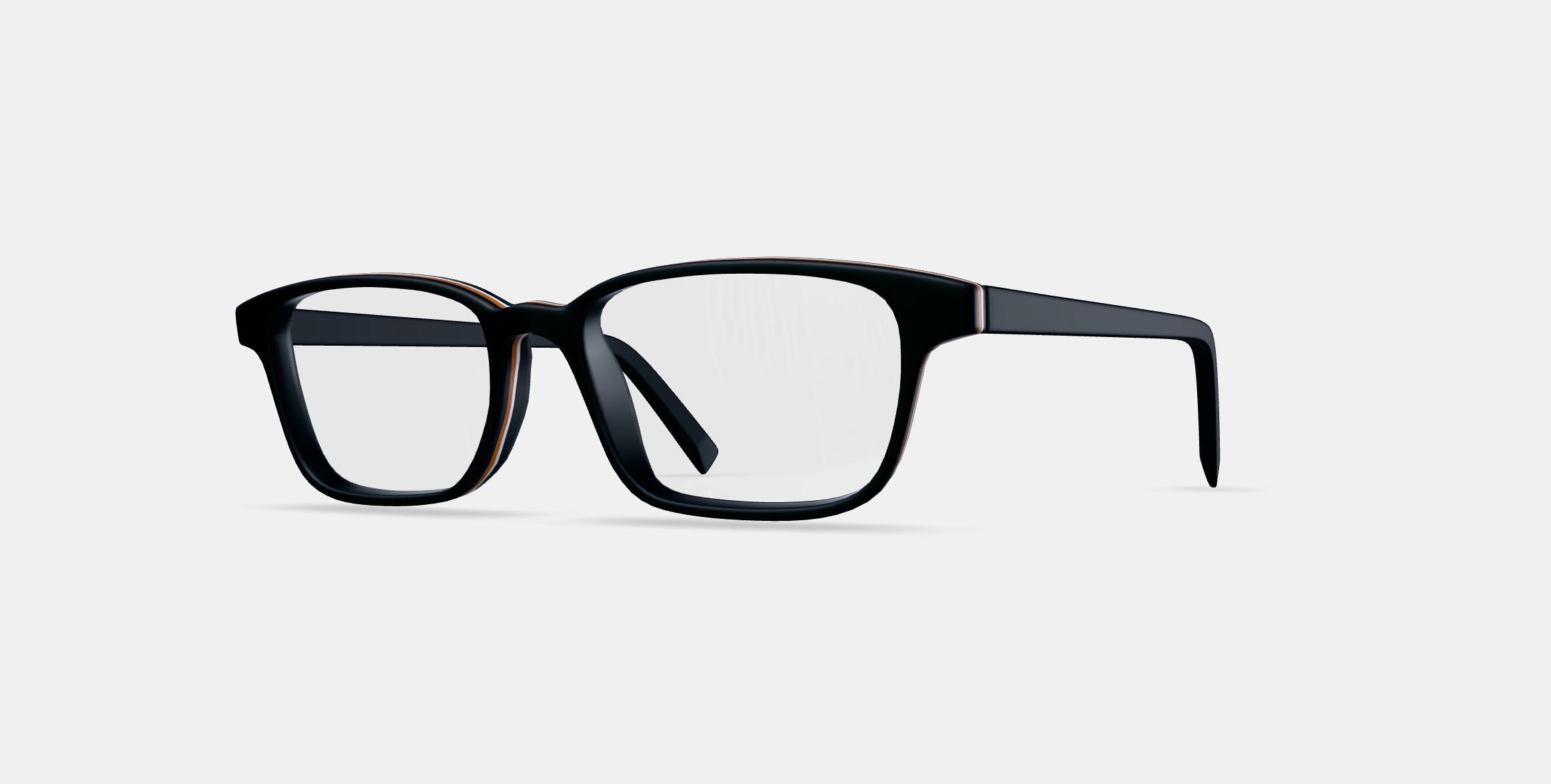 Crane Low Bridge Fit Eyeglasses in Black Matte Eclipse 3D model_13